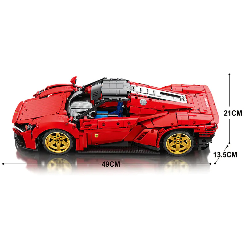 {Static Version}Reobrix 11025 Technic Ferrari Daytona SP3 Sports Car Building Blocks 1958±pcs Bricks from China.