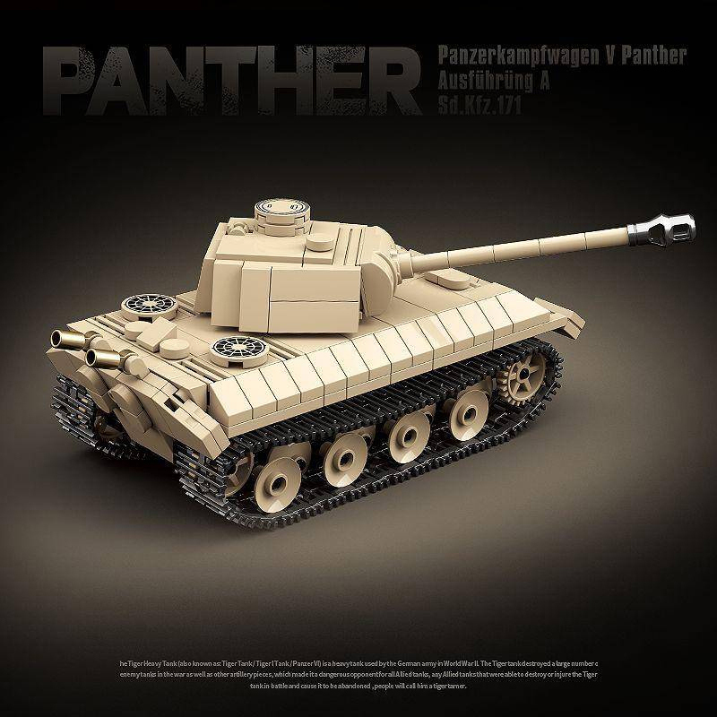 QUANGUAN 100245 Military Panther Tank Building Blocks 472±pcs Bricks from China.