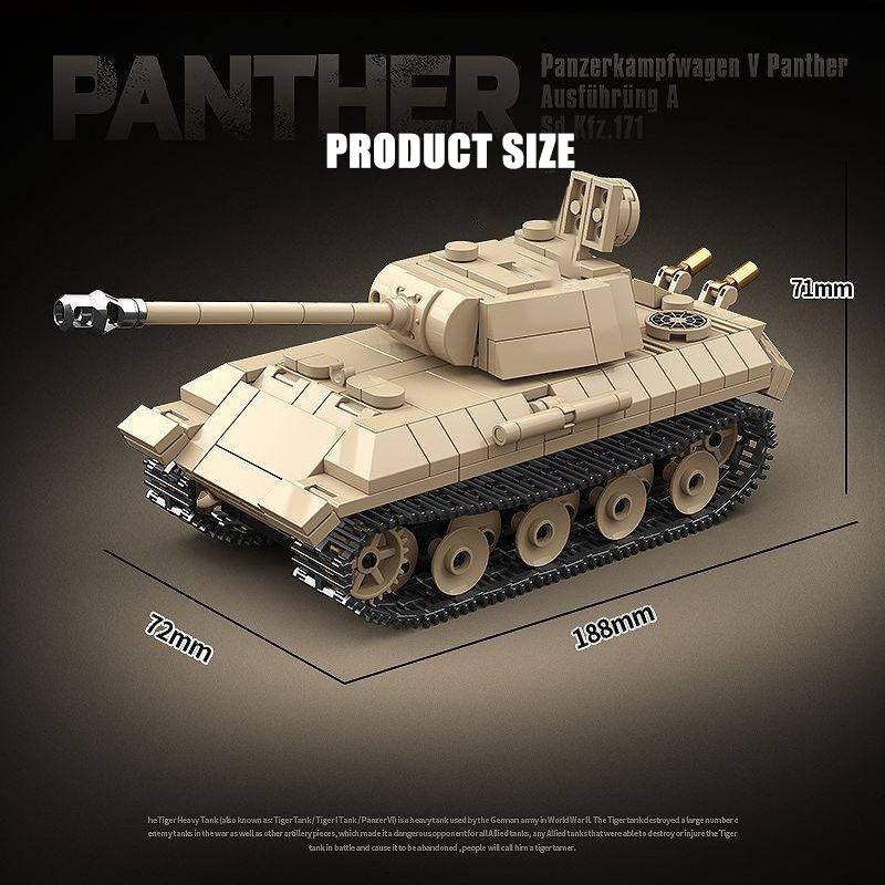 QUANGUAN 100245 Military Panther Tank Building Blocks 472±pcs Bricks from China.