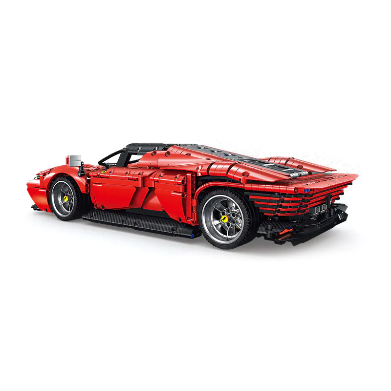 {Static version}KUYU MOXING KY7070 Technic Red Ferrari SP3 Super car Building Blocks 1676±pcs Bricks from China.