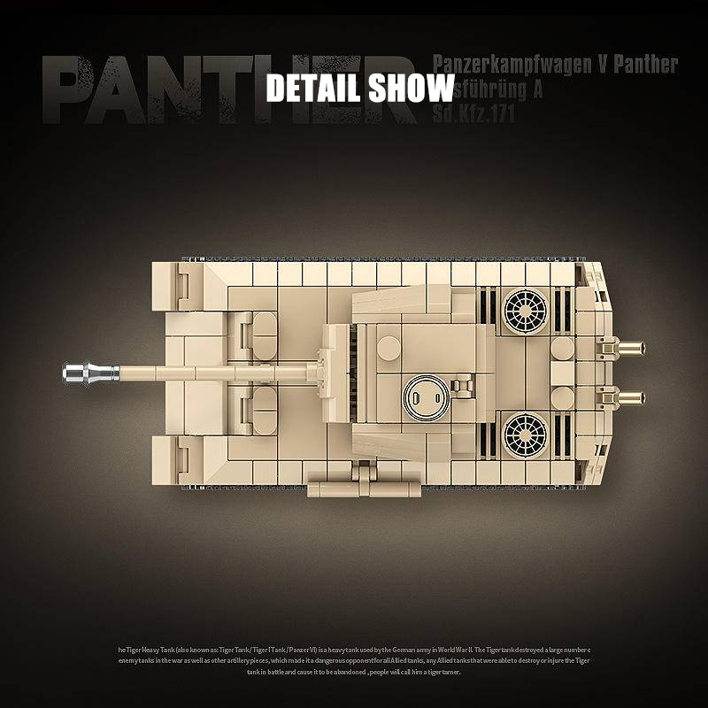 QUANGUAN 100245 Military Panther Tank Building Blocks 472±pcs Bricks from China.