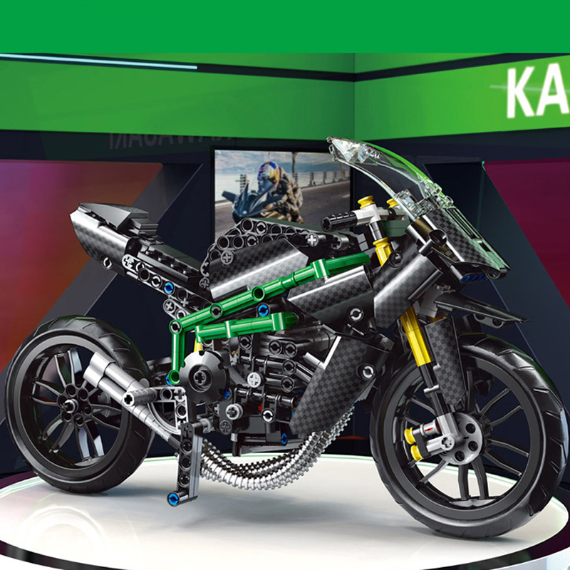 Mould King 23002 Technic KAWASAKI H2R Motorcycle Buidling Blocks 563±pcs Bricks from China.