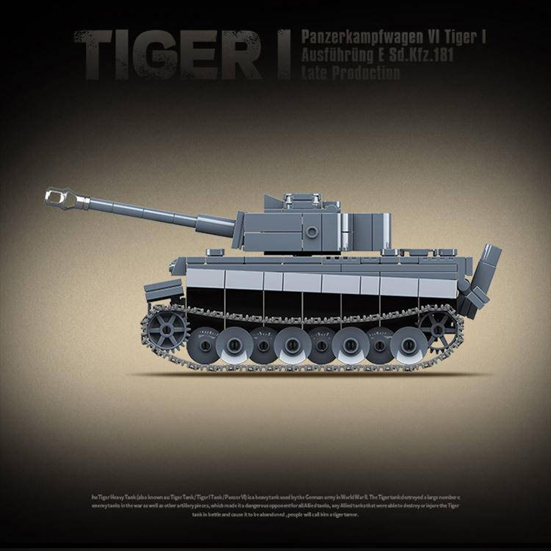 QUANGUAN 100242 Military Tiger I Tank Building Blocks 503±pcs Bricks from China.