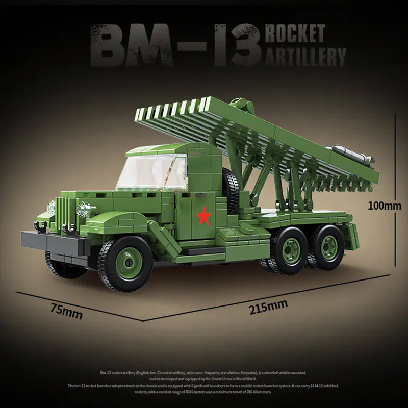 QUANGUAN 100240 Military BM-13 Rocket Artillery Building Blocks 731±pcs Bricks from China.