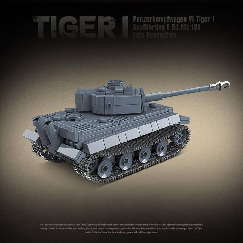 QUANGUAN 100242 Military Tiger I Tank Building Blocks 503±pcs Bricks from China.