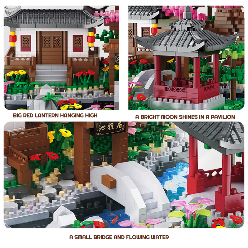 Mini Micro Bricks】BALODY 16260 Peach Blossom Pool Modular
