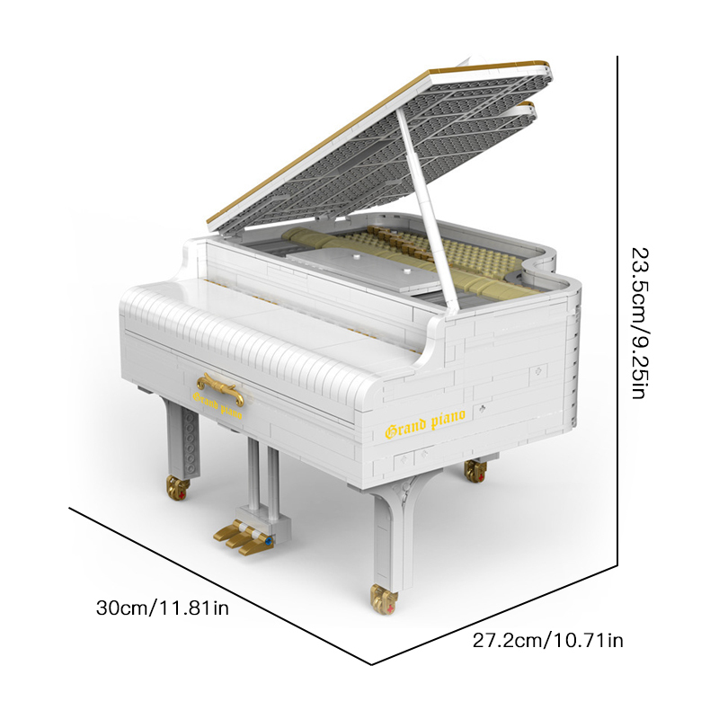 {With Present roses}HAPPY BUILD YC-21003 Creator Expert White Dreamer Piano Building Blocks 2745±pcs Bricks from China.