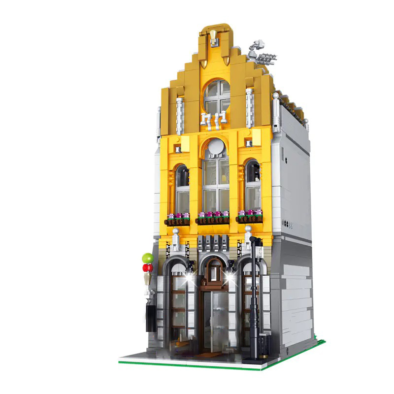 {With Light} LR10003 Ice Cream Parlor Modular Buildings Blocks 2605±pcs Bricks from China.
