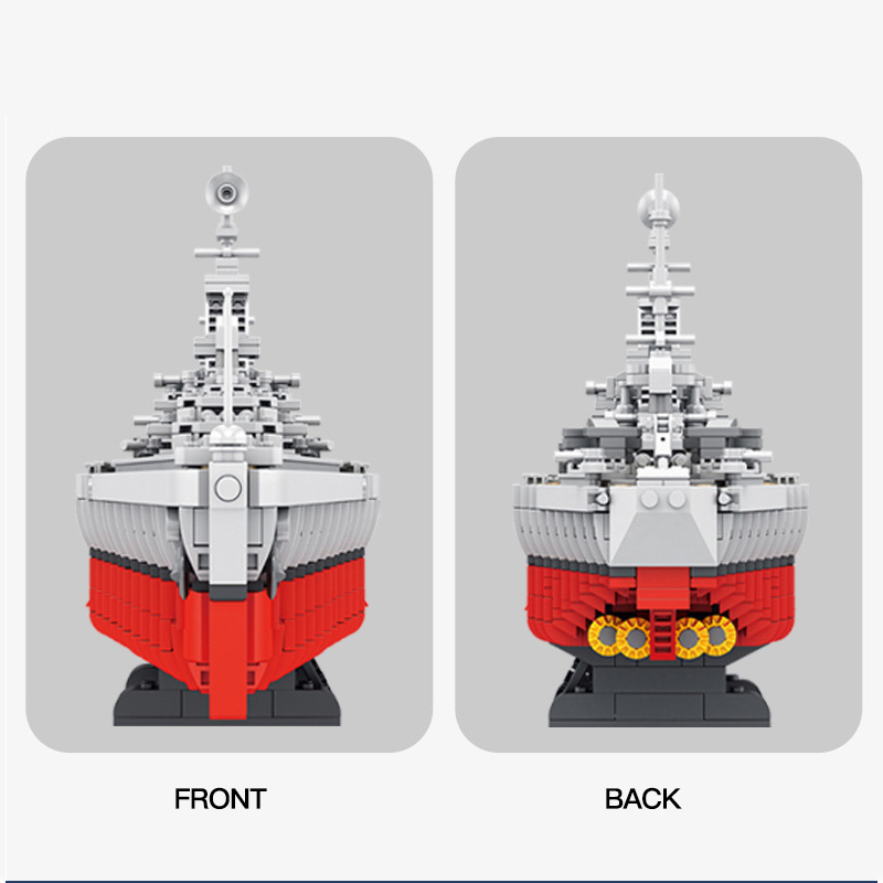 Panlos 637005 Military North Carolina Class Battleship Building Blocks 1638±pcs Bricks from China.