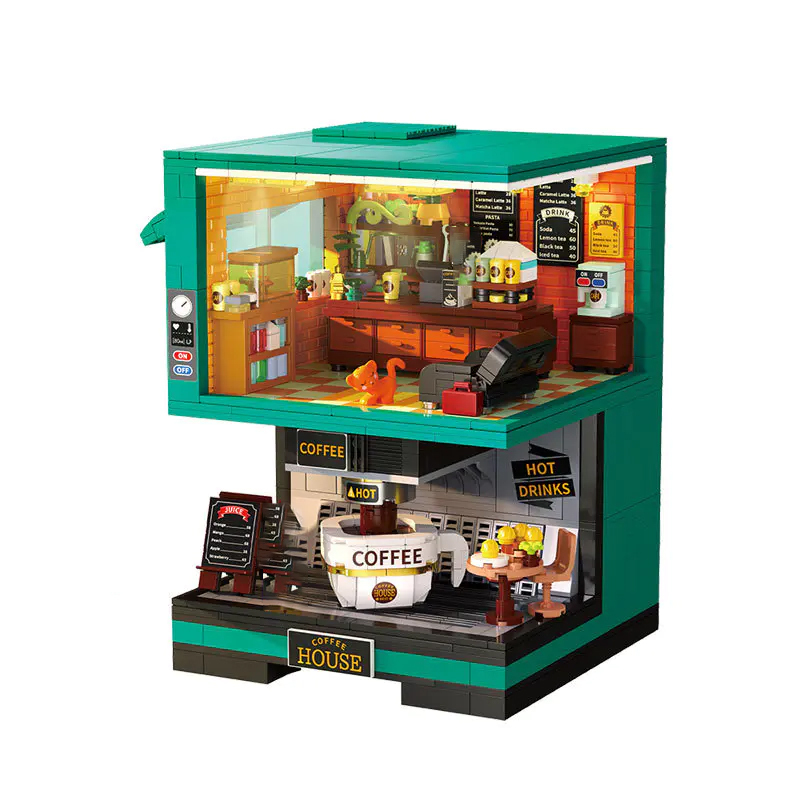 {Mini Micro Bricks} ZheGao DZ6135 Creator Coffee Creative Park Building Blocks 1228±pcs Bricks from China.