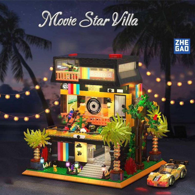 {Mini Micro Bricks} ZheGao DZ6019 Creator Expert Movie Star Villa Building Blocks 2044±pcs Bricks from China.