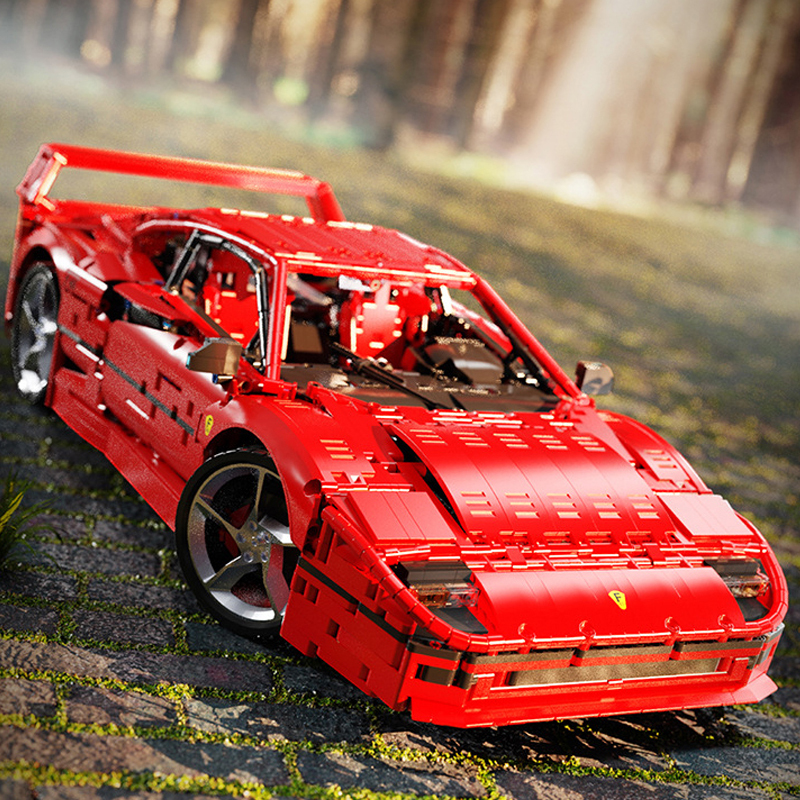 X001 Technic 1:8 Ferrari F40 Sports Car Building Blocks 3666±pcs Bricks From China .