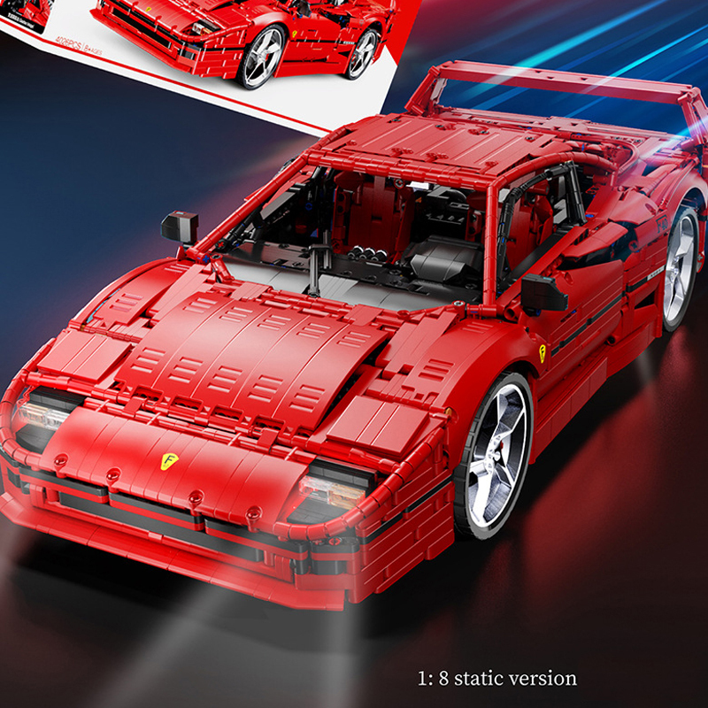 X001 Technic 1:8 Ferrari F40 Sports Car Building Blocks 3666±pcs Bricks From China .