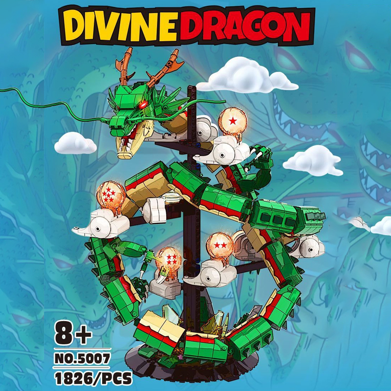 {With Light} DK5007 Movie & Game Divine Dragon Building Blocks 1826±pcs Bricks from China.