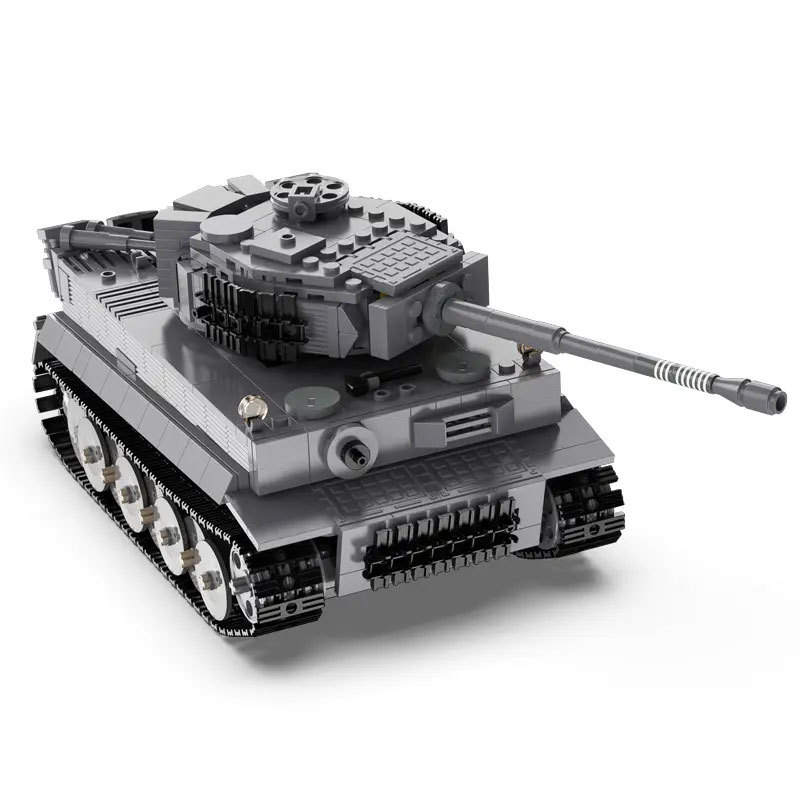 {With Motor}Cada C61071 925pcs City Remote Control Ww2 Military Army Tiger Tank Building Blocks Weapon Bricks RC Vehicle Toys Gifts Children Boys [with Motor]