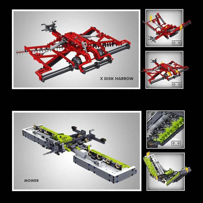 Mould King 17021 Tractor Fastrac 4000er series with RC Building Blocks 3035pcs Bricks Model Kit Ship From China