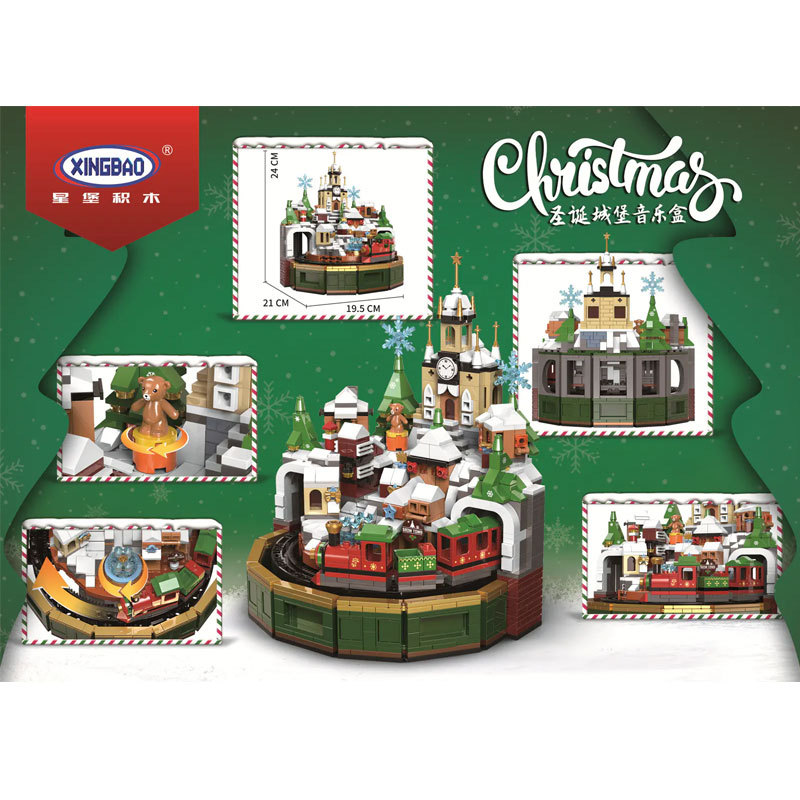 XINGBAO 18020 Creator Series Seasonal Christmas Music Box Building Blocks 1294 Pcs Bricks Model Kit Ship From China
