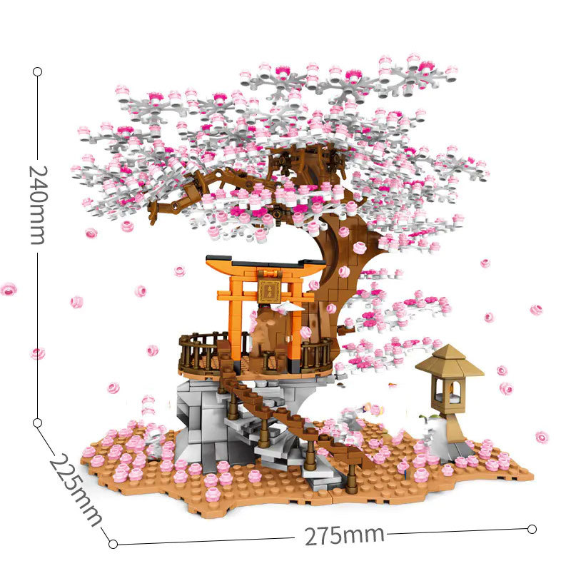 SEMBO 601076 Culture of Japan Series Cherry Blossom Season Building Blocks 1167pcs Bricks Model Kit Ship From China