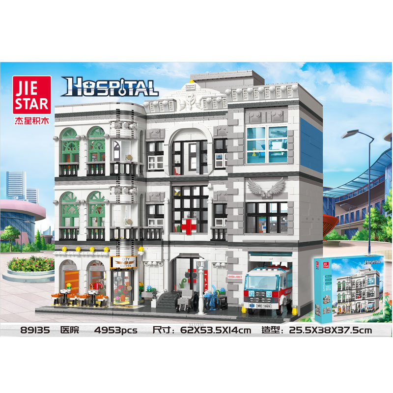 JIESTAR 89135 Creator Expert Series Hospital Building Blocks 4953pcs Bricks Toys Model Ship From China