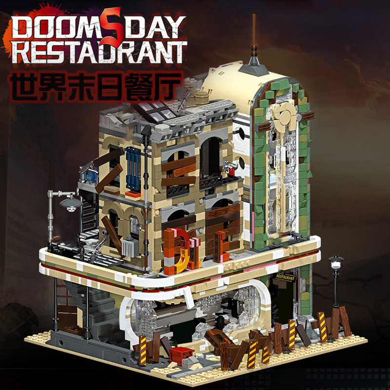JIESTAR 89101 Downtown Diner - Apocalypse Version Creator Expert Series Building Blocks 2438±pcs Bricks Toys Model From China