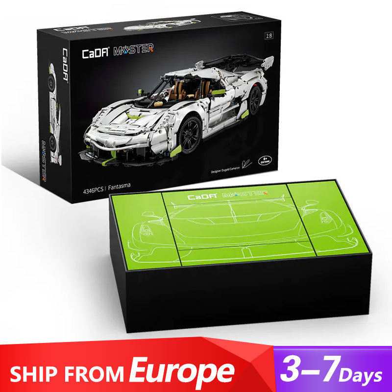 {With Original Box}CaDa C61048 Technic Static Version 1:8 Fantasma Sports Car Building Blocks 4346±pcs Bricks Toys Ship To Europe 3-7 days Delivery.