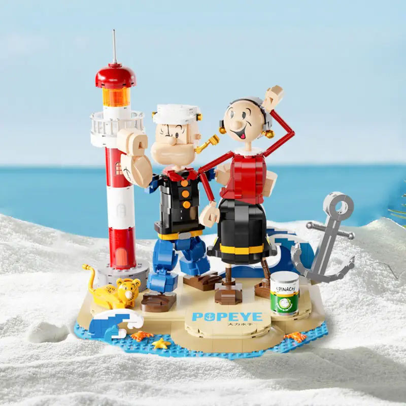 Pantasy 86401 Popeye Series Pop Eye With Olive Building Blocks 1500pcs Bricks Toys Model Set Ship From China