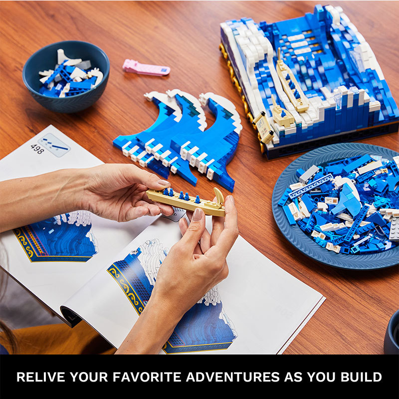Pantasy 85002 UKIYO-E Series Kanagawa Surfing Building Blocks 1513pcs Bricks Toys Model Ship From China