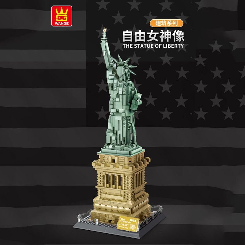 Wange 5227 Architecture Creator Expert Series Statue of Liberty Building Blocks 1577pcs Bricks Toys Model Ship From China