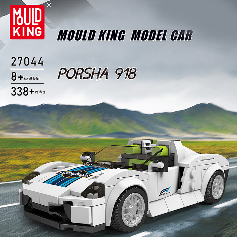 MouldKing 27044 Racers Speed Champions Porsche 918 Buliding Blocks 338pcs Bricks Toys Model Ship Form China
