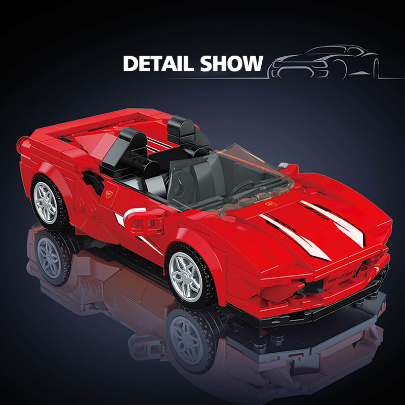 MouldKing 27041 Racers Speed Champions Ferrari F8 Buliding Blocks 332pcs Bricks Toys Model Ship Form China