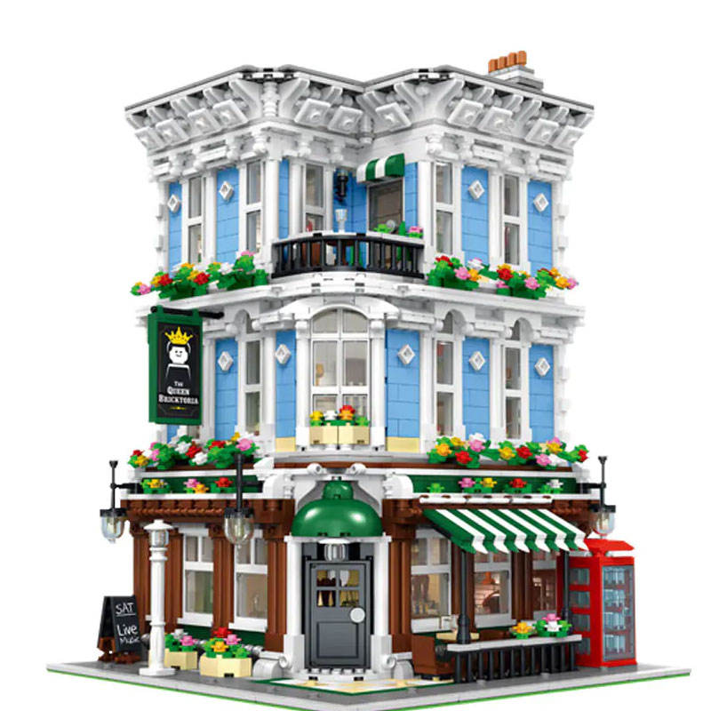 Urge UG-10197 Commercial City Street View The Queen Bricktoria Building Blocks 3678pcs Bricks Model Toy Ship to Europe 3-7 Days Delivery