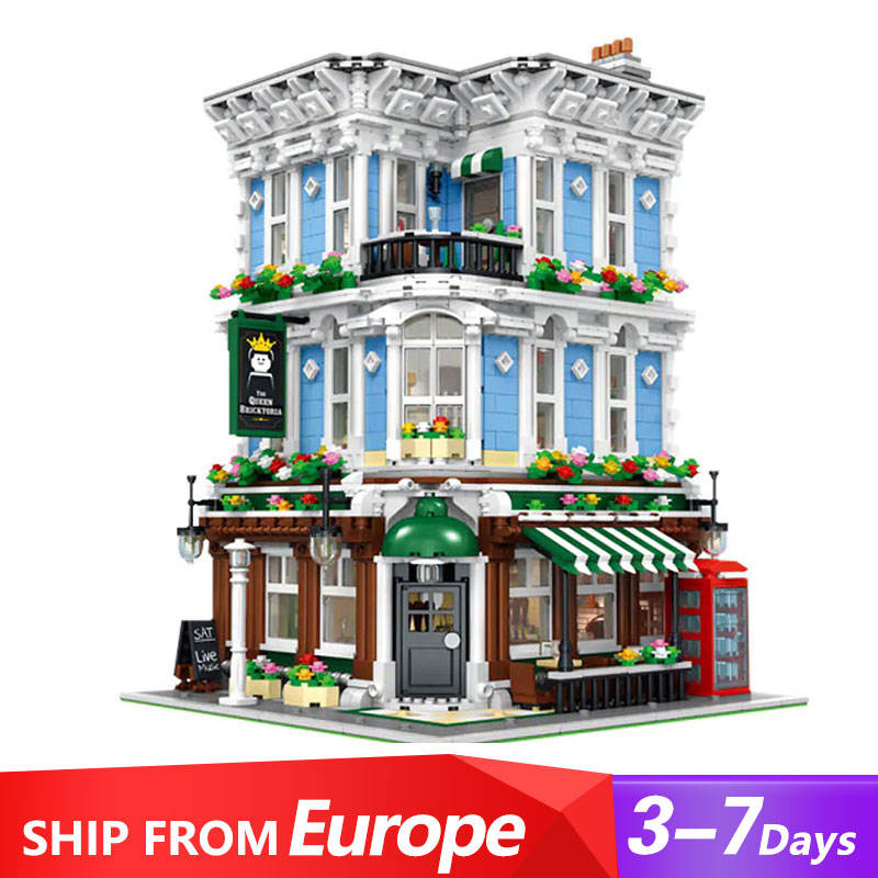 Urge UG-10197 Commercial City Street View The Queen Bricktoria Building Blocks 3678pcs Bricks Model Toy Ship to Europe 3-7 Days Delivery