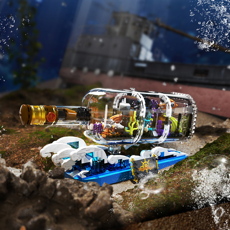 JD008 Other Drift Bottle Buliding Blocks 1168pcs BricksToys Model Ship From China