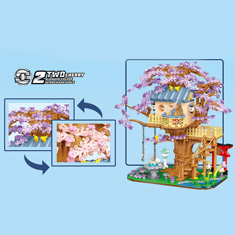 2136 Cherry Blossoms Tree House Buliding Blocks 14468pcs Bricks Toys Model Ship From China