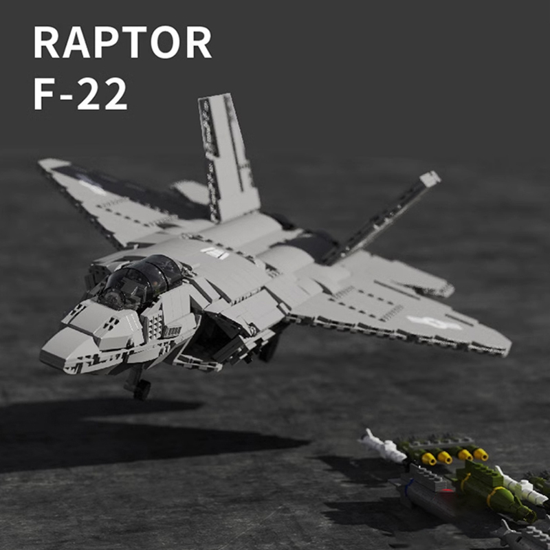Juhang 88003 Mililtary F-22 Raptor Buliding Blocks 1837pcs Bricks Toys Model Ship From China