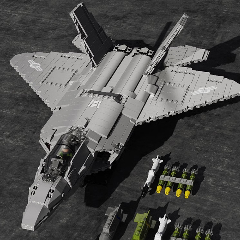 Juhang 88003 Mililtary F-22 Raptor Buliding Blocks 1837pcs Bricks Toys Model Ship From China