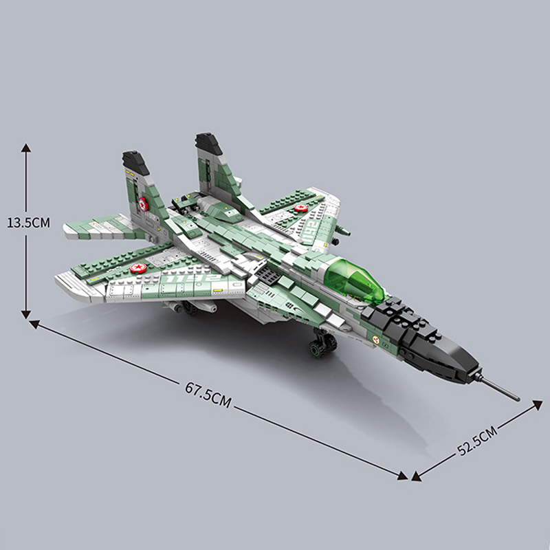 JUHANG 88008 Mililtary MIG-29 Mikoyan Gurevich Buliding Blocks 1387pcs Bricks Toys Model Ship From China