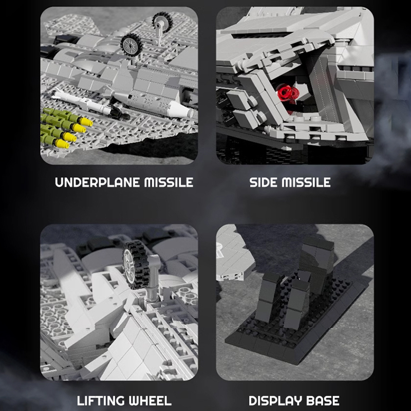 Juhang 88003 Mililtary F-22 Raptor Buliding Blocks 1837pcs Bricks Toys Model Ship From China