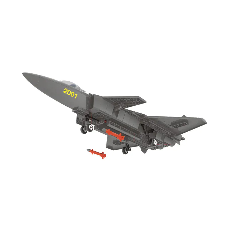 WANGE 4003 Military J20 Heavy Stealth Fighter Buliding Blocks 286±pcs Bricks Toys Model Form China