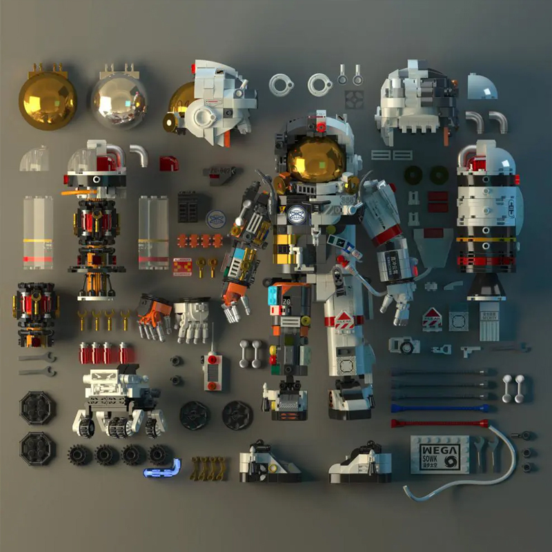 ZHEGAO 632000 Movie & Game Astronaut Buliding Blocks 1434pcs Bricks Toys Model Ship From China