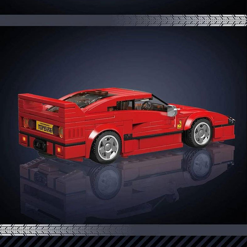 【With Display Box】Mould King 27038 Model Car Super Racer Speed Champions Ferrari F40 Building Blocks 338pcs Bricks Toys Model From China