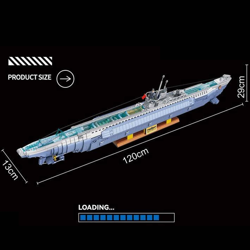 【Pre-Sale】PanlosBricks 628011 Military VIIC U-552 Submarine Building Blocks 6112±pcs Bricks From USA 3-7 Days Delivery