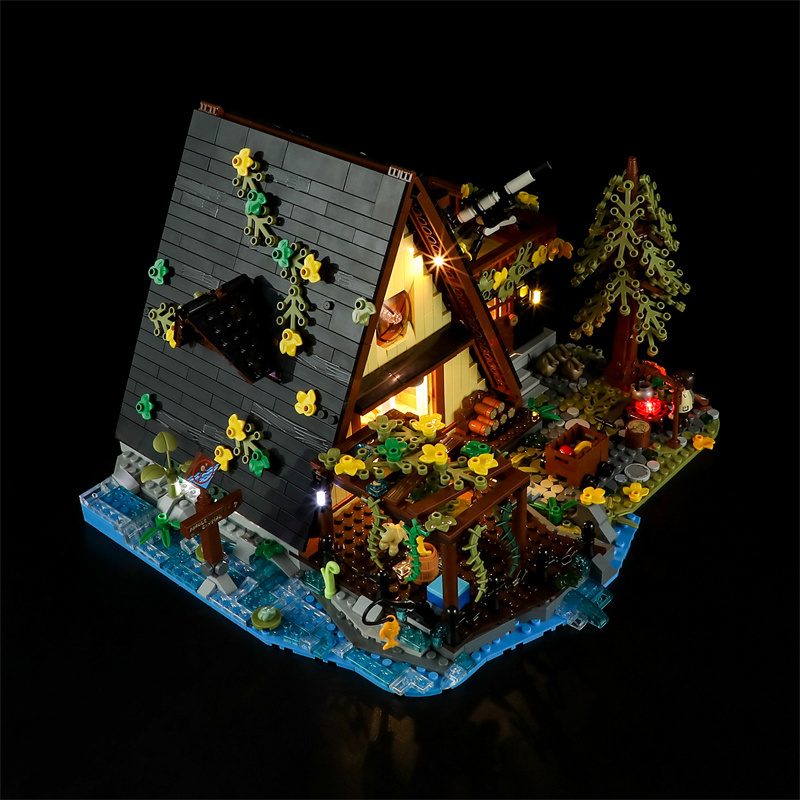 FunWhole F9003 A-Frame Cabin Retro House Buliding Blocks 2061±pcs Bricks Toys Model Form China