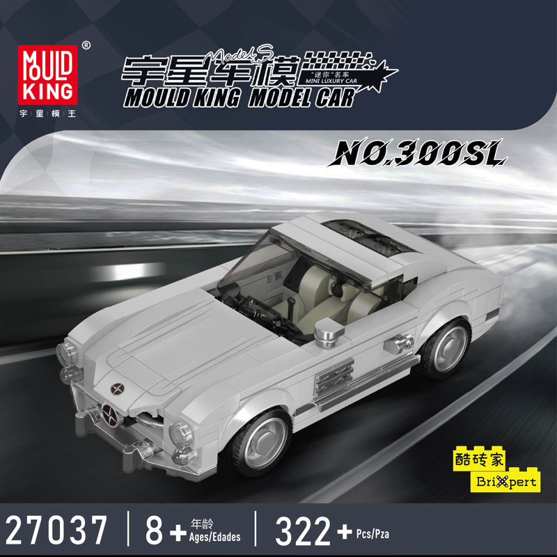 【With Display Box】Mould King 27037 Super Racers Series Speed Champions Classic Car Building Blocks 322pcs Bricks Toys Model From China