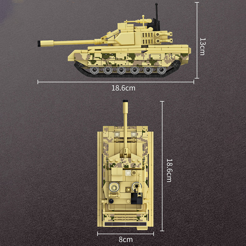 Forange FC4007 Military VT-4 Main Battle Tank Buliding Blocks 372±pcs Bricks Toys Model Form China