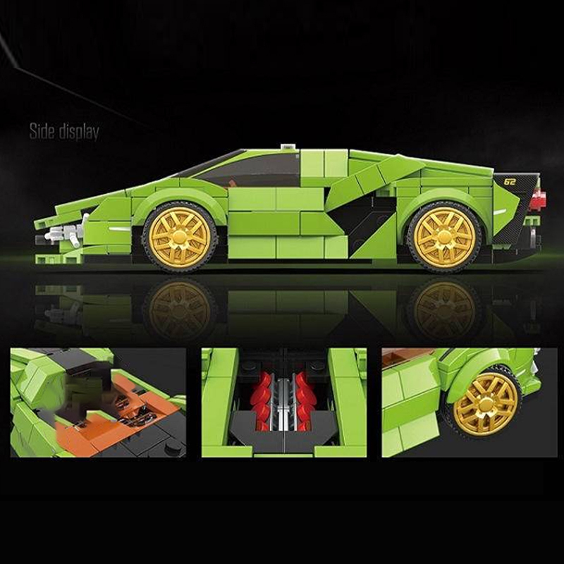Quanguan 100140 Model Car Racing Linbaoginni Sierne Model Building Blocks 368±pcs Bricks Toys From China.