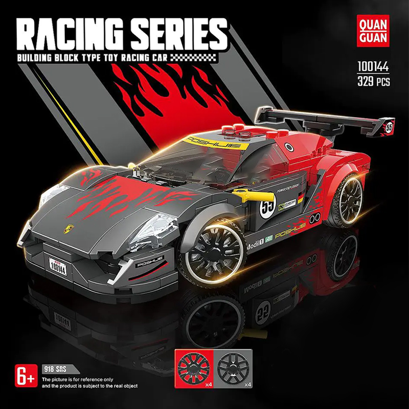 Quanguan 100144 Model Car Racing Porsche 918 Model Building Blocks 329±pcs Bricks Toys From China.