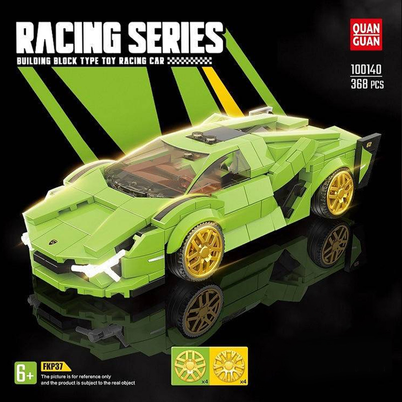 Quanguan 100140 Model Car Racing Linbaoginni Sierne Model Building Blocks 368±pcs Bricks Toys From China.