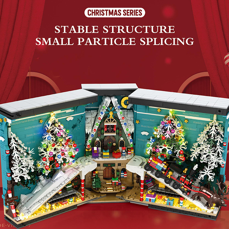 【Pre-Sale】Reobrix 66033 Christmas Bookstand Building Blocks 3206±pcs Bricks Model From China