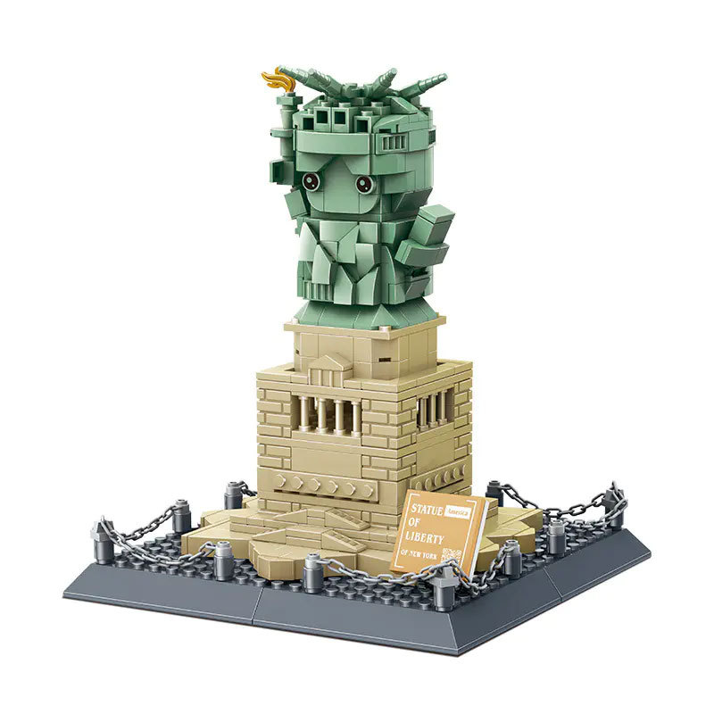 WANGE 3210 Creator Expert Statue of Liberty-New York America Building Blocks 414pcs Bricks Toys From China.